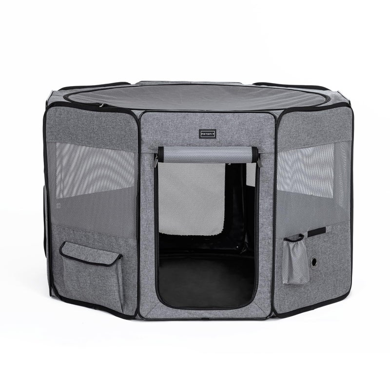 Petsfit Portable Dog Playpen for for Large Dogs/Cat/Rabbit/Chick, with Water Bottle Holder and Carrying Case, for Travel/Indoor/Outdoor Use, Large (45.5"x45.5"x28.5") - Image 1